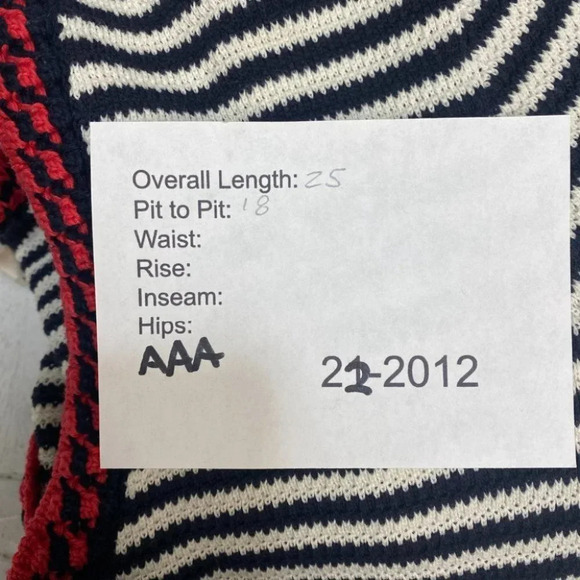 Tory Burch Black White Striped Knit Sweater Blouse Size M - Picture 7 of 7